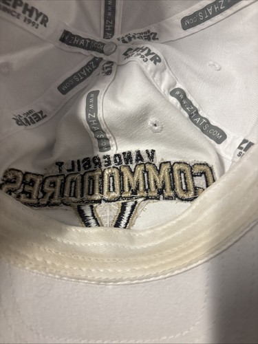 Vanderbilt Commodores Hat Zephyr Osfm White - Picture 9 of 10