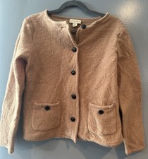 Appleseeds Women's Size M 100 Wool Button Front Cardigan Cozy Sweater y2k vtg