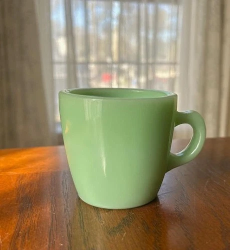 Fire King Jadeite Mug 6 oz Restaurant Ware Anchor Hocking Green Cup