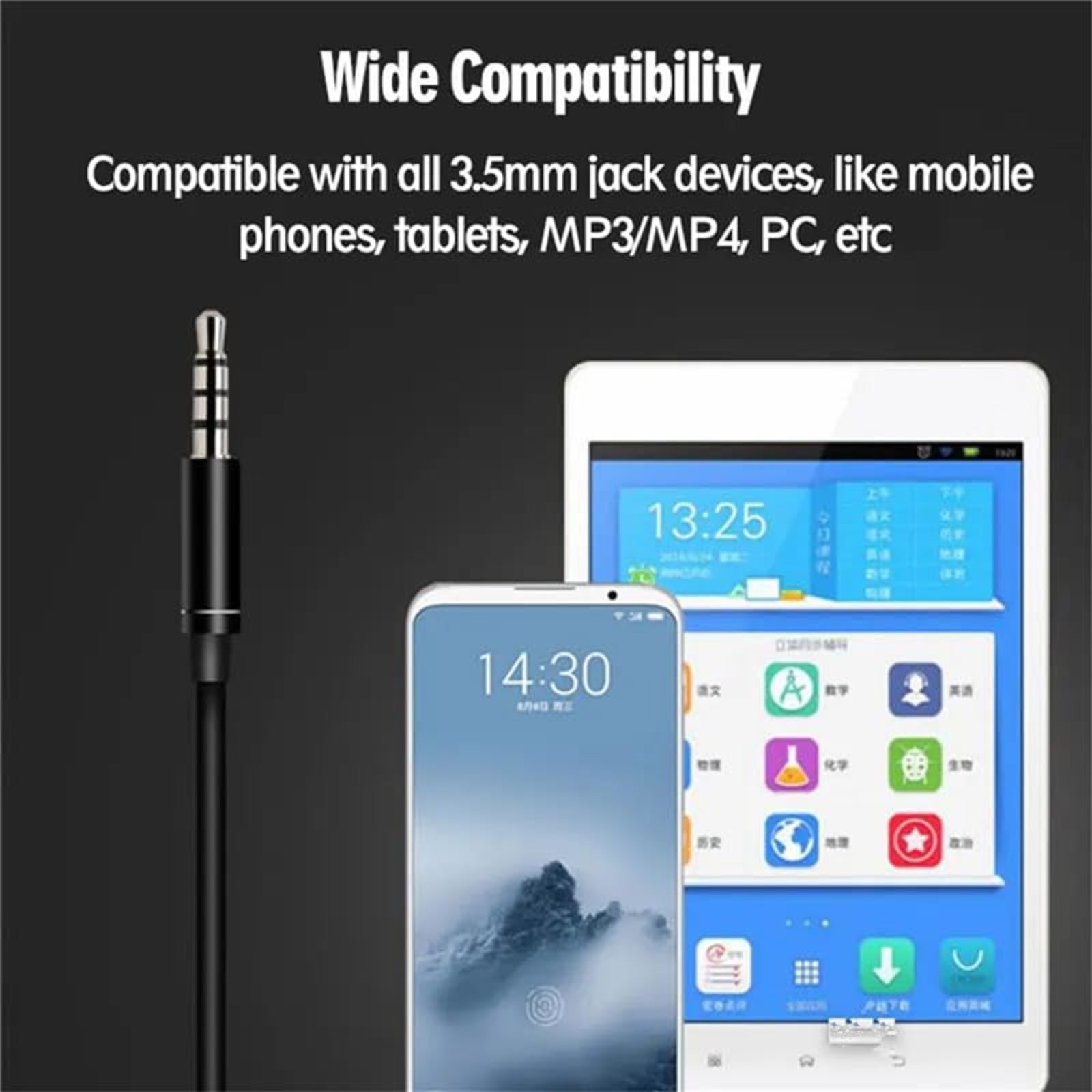 Audífonos abiertos por conducción ósea con cable 3.5mm con micrófono silenciable IPX4 cable de 2m negro, imagen 4