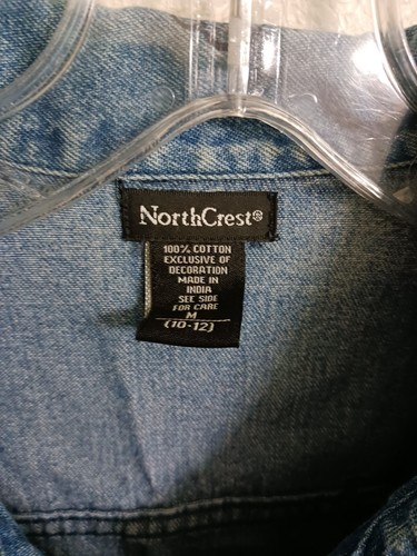 Chaqueta de otoño Northcrest 40" busto para mujer M 10-12 azul denim hoja de roble bellota - Imagen 2 de 4