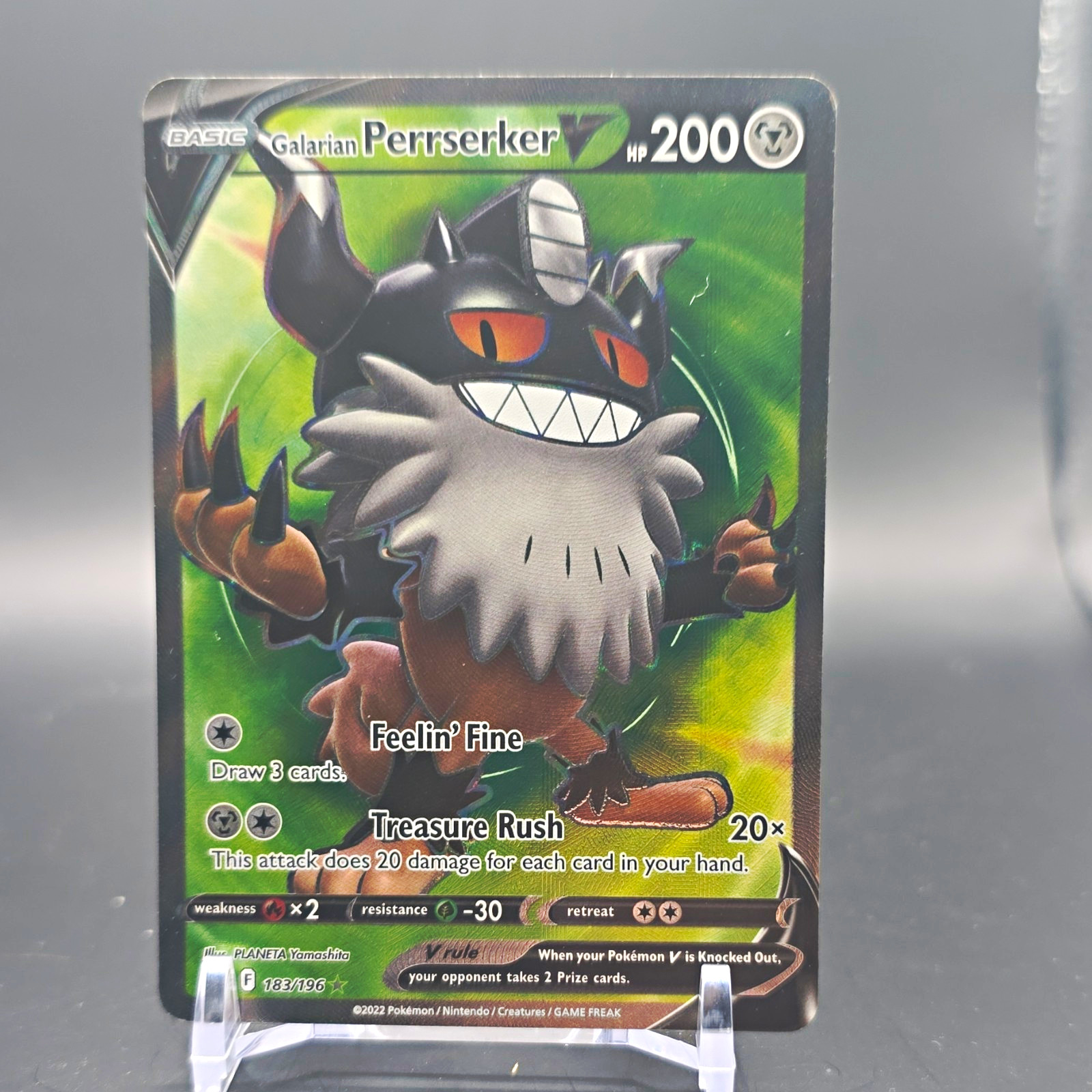 The Pokémon Company Galarian Perrserker V 183/196 Lost Origin Holo UR 200HP EN