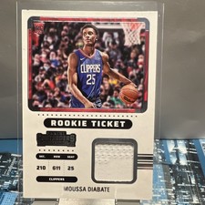 Panini 2022-23 Contenders Rookie Ticket Swatches RC Moussa Diabate Clippers