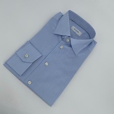 Eton Dress Shirt Mens XL 17 - 43 Blue Striped York Slim Fit Collared Button Up