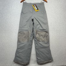 LL Bean Kids Cold Buster Snow Pants Size 10 Gray Thinsulate Insulated Ski Winter