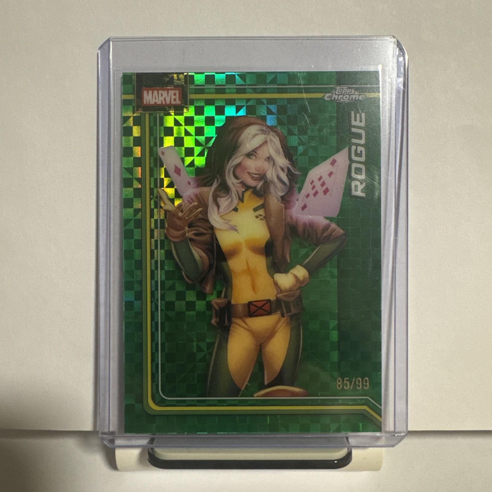 2026 Topps Chrome Marvel Green X Refractor #099 Rogue /99 