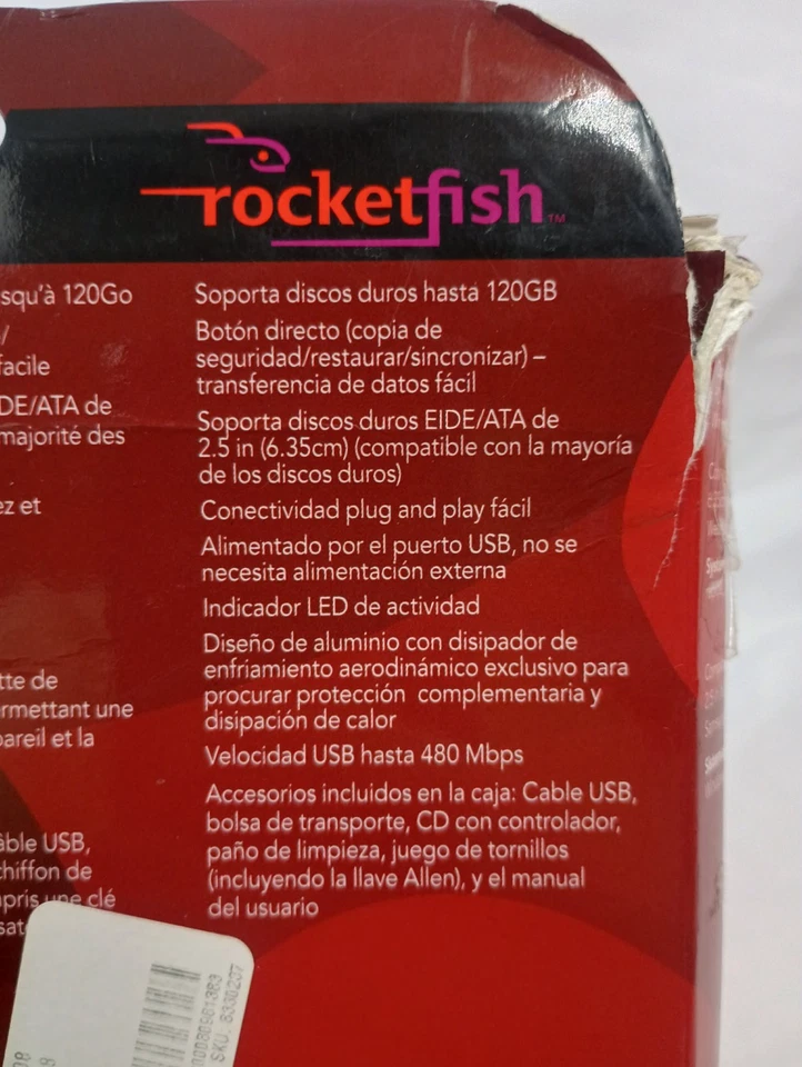 Rocketfish 2.5" USB 2.0 Hard Drive Enclosure Kit Model RF-HD25 - Image 4 of 4