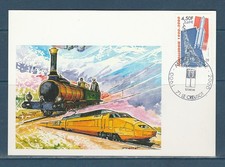 carte  1er jour  la métallurgie  train  TGV   71  Le Creusot    2000