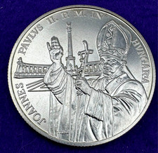 Hungary 1991 500 Forint Pope John Paul II Visit Gem BU Silver Coin