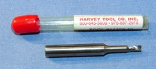 Harvey Tool End Mills for Plastics Square Upcut - 1 Flute 1/4 LOC 2" OAL