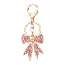 Sparkly Rhinestone Bow Keychain, Cute Butterfly Key Chains, Gold  Letter W