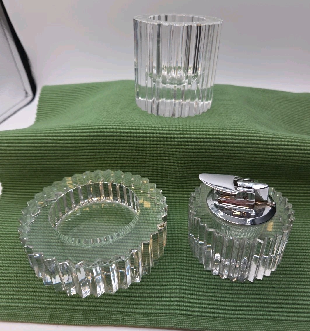 Rosenthal Studio Linie Crystal Candle Holder, Lighter, Candy Dish