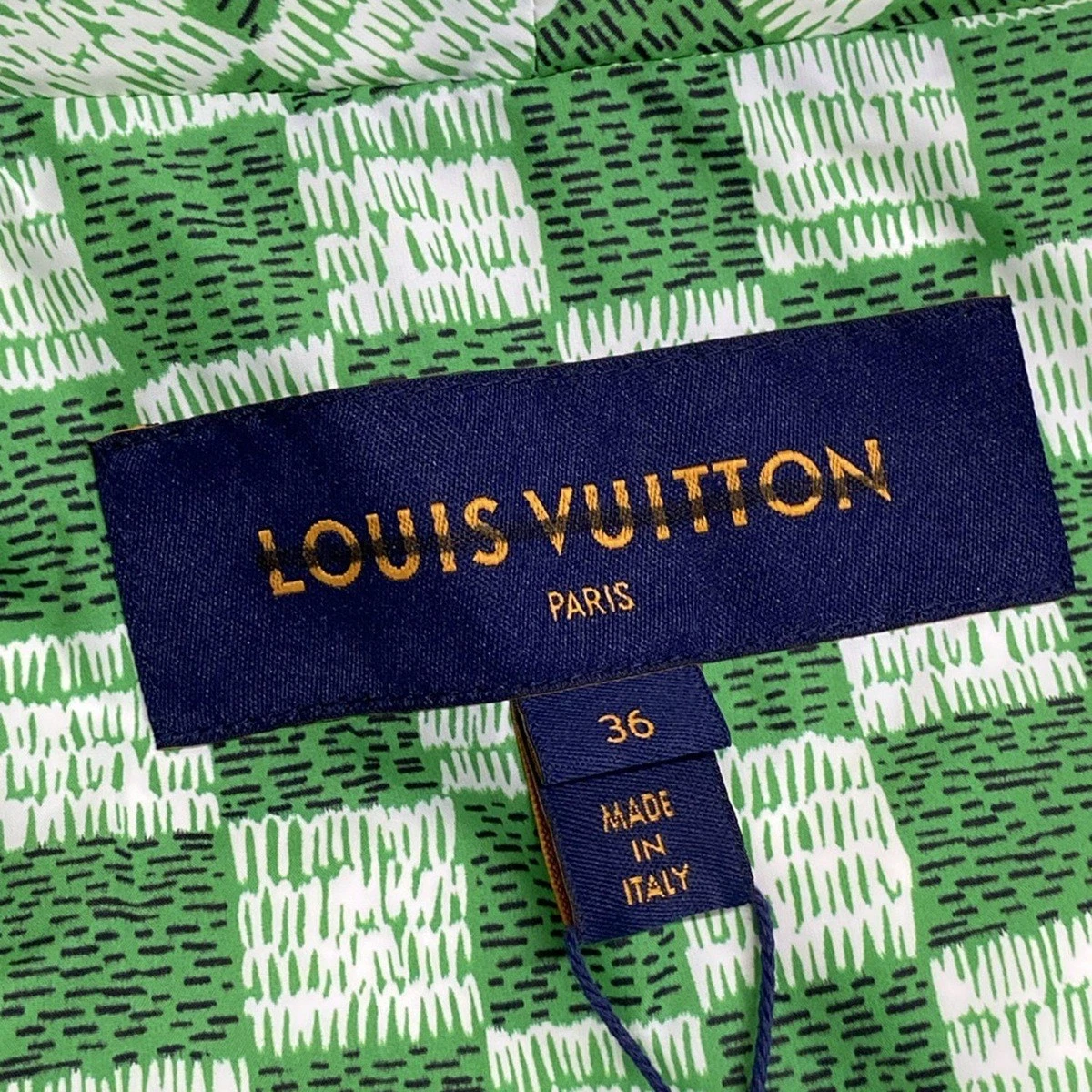 LOUIS VUITTON（LV） Giacca manica aperta originale Louis Vuitton LV Match FNOW30E54 bianco verde nero nylon
