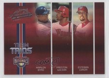2005 Playoff Absolute Memorabilia Spectrum /125 Marlon Byrd Preston Wilson 8d2
