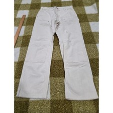 Carhartt Loose Fit Double Front Work Dungaree B01 Natural White 32x32 USA Made