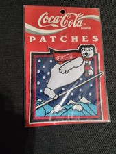 Coca-Cola Skiing Polar Bear Iron On Patch New In Package