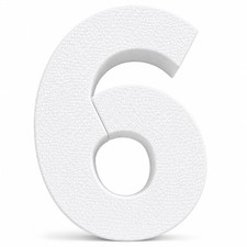 12 Inch Smooth Foam Numbers White Polystyrene Styrofoam Number DIY