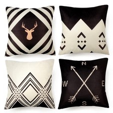 Pillow Covers 18x18 Inch Set of 4 Decorative Throw Pillow Covers Cushion Square