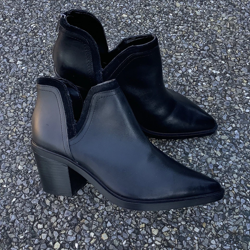 VINCE CAMUTO женщин RIGGIE ботинок вырез лодыжки ботинки 11 M черная кожа - Изображение 2 из 4