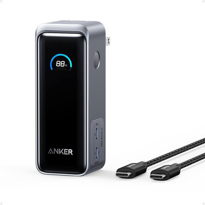 Anker Prime Power Bank, 9,600Mah Battery Pack with 65W Output Wall Charger, Supp