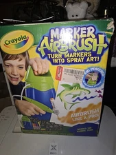 Crayola Marker Airbrush Set Sprayer Kit for Turning Markers Into Spray Art