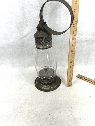 antiqueglass globe whale oil lantern  sit carry original early 19th c
