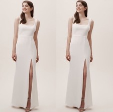 New Anthropologie BHLDN Adena Crepe Dress $198 Maxi SIZE  16 Ivory 