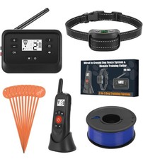 2-in-1 Electric Dog Fence with Remote Training, Underground/Aboveground Dog F...