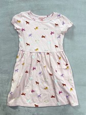 Cat Jack Dress Girls Size S 6/6X Pink Short Sleeve Unicorn Print Casual
