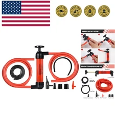 Universal 3-in-1 Siphon Pump for Liquid Transfer - Ideal for Cars, Snowmobiles