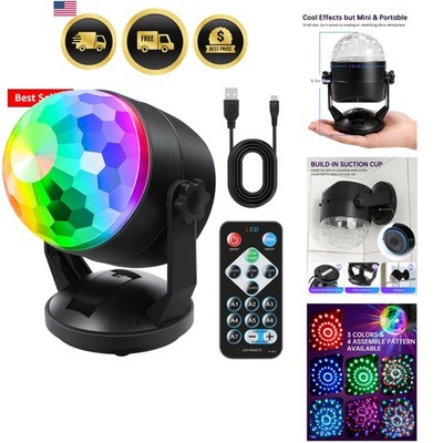 Disco Ball Party Lights Sound Activated Battery Powered Portable Karaoke Danc...
