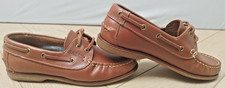 Vintage Bally Leather Boat Shoes – Brown – UK Size 4 – Classic hand stitched