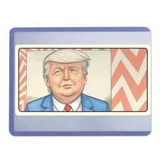 Limited Custom Donald Trump Sketch Print President Trading Card By MPRINTS