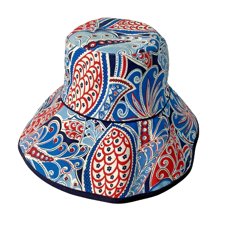 VERA BRADLEY 女式双面帽子 7 月 4 日双面白色蓝色红色 — 第 2/4 张图片