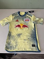 adidas Size Youth L New York Red Bulls 13-14 AUTHENTIC Home Jersey MLS Soccer