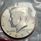 1973 D US 50 Cent Kennedy Half Dollar Coin UNC in Plio