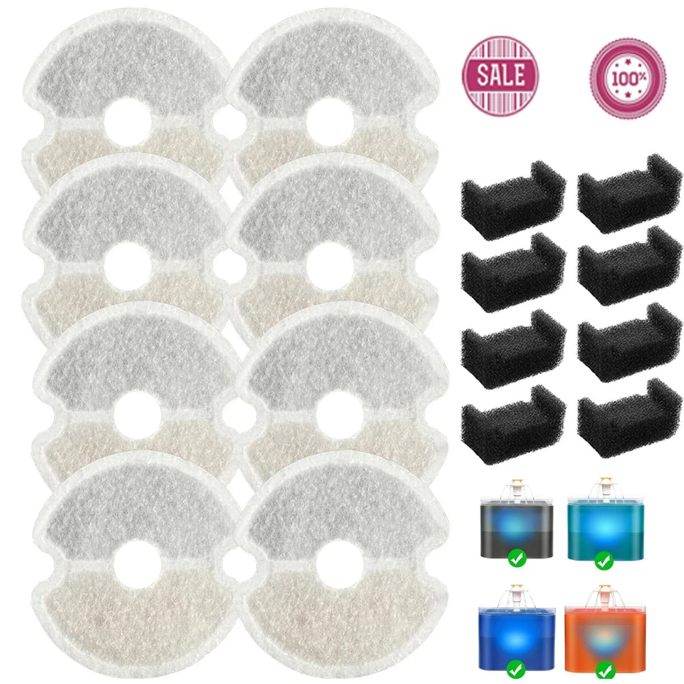 6-18 Ersatzfilter für Haustier Katze Hund Brunnen Aktivkohlefilter