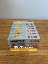 Lot Of 8 RECOTON UX90 R-TAPE TYPE Normal Bias Cassette Tape. NOS Sealed NEW