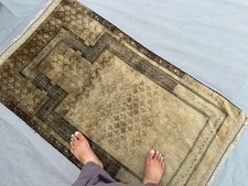 2'10 x 5 ft Antique Afghan Hand Knotted Rug Wool Prayer Carpet Vintage Faded rug