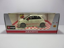 1/18 Burago Abarth 500 ABARTH500 Dealer Officially Licensed White Minicar