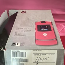 Motorola RAZR V3 Pink Flip Phone Video Capture Multimedia Messaging EDGE
