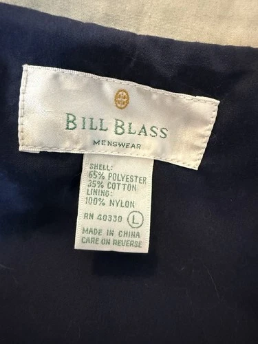 Bill Blass Men's Colorblock Windbreaker Jacket Full Zip Navy Beige Teal L image 5