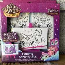 Magic Mixies Mixlings Activity Paint Set Three Canvas New In Box