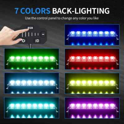 #ad #ad Rigid 10 inch LED Flood Driving Light Bar Black Aluminum Universal $348.00