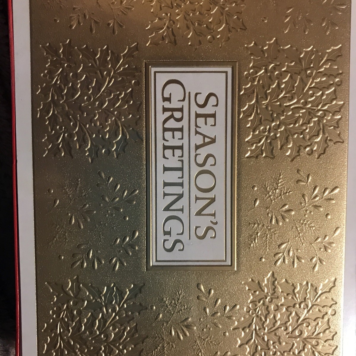 Hallmark Holiday Holly Christmas Cards - 40 Gold Foil Boxed Cards With Envelopes