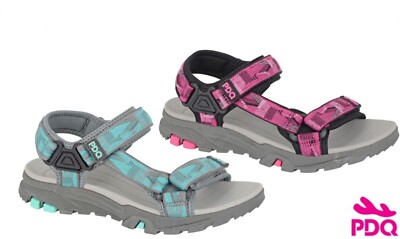 PDQ L471 Damen-Sandalen Dual-Touch-Verschluss offene Zehenpartie Trail Sommer