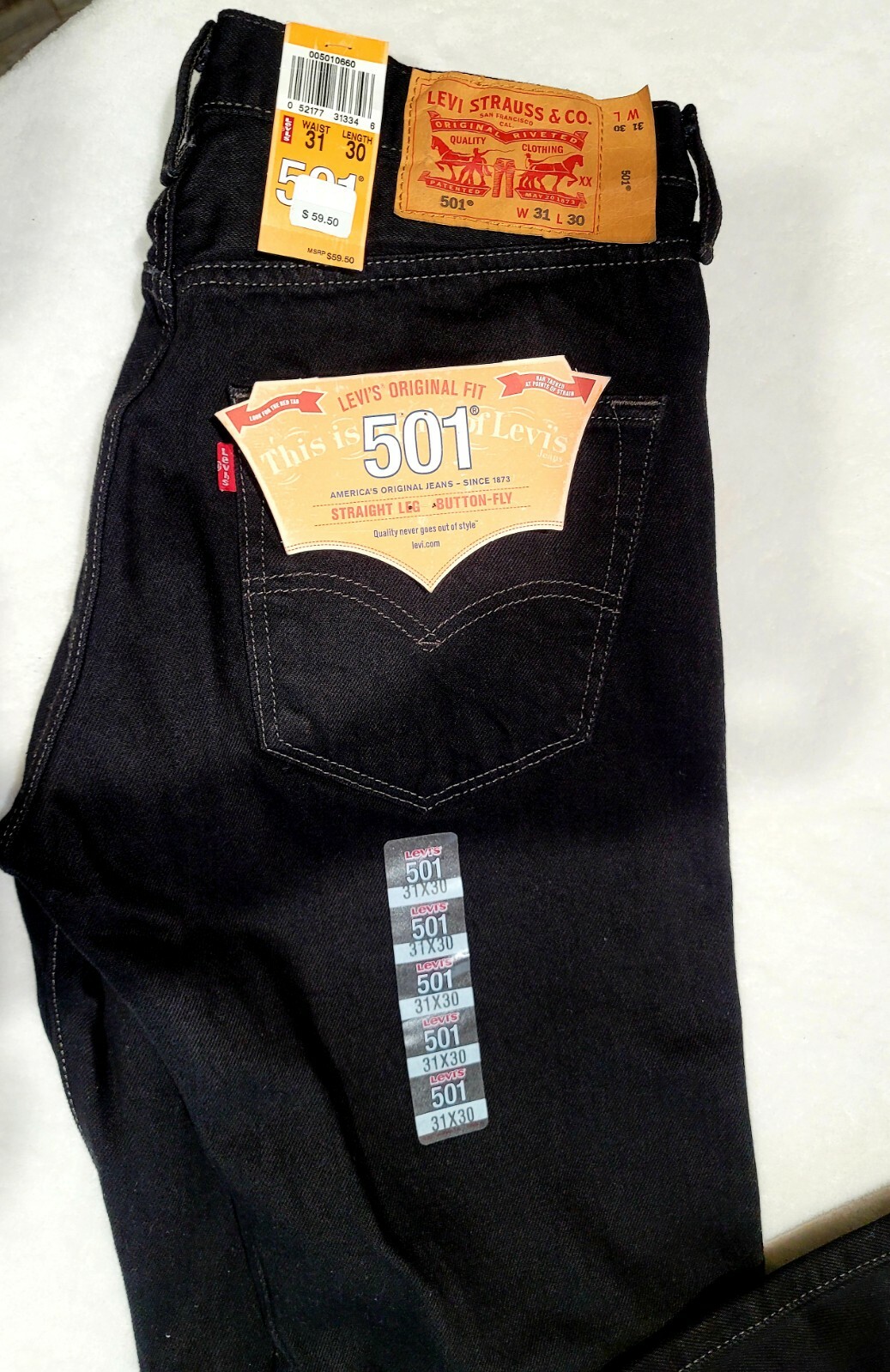 Levi's 501 Black Size 31 X 30 Mens Original Button Fly Jeans for sale  online | eBay