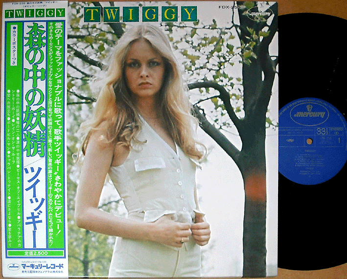 ツイギー　ツイッギー　Twiggy　LP　レコード TWIGGY same '76 japan diff gatefold cover LP w/OBI Lesley Lawson