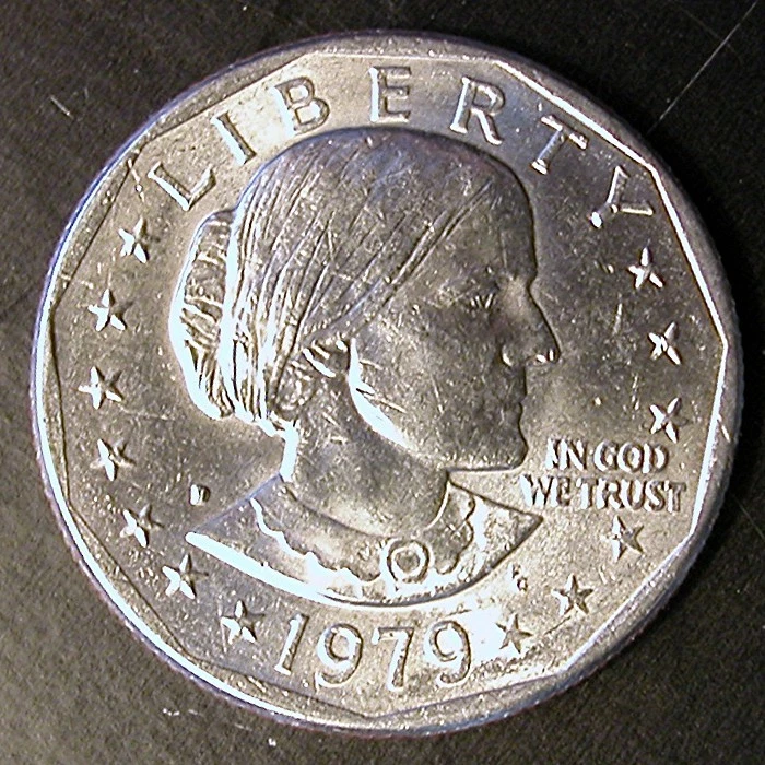1979-D Susan B Anthony Dollar - DBL DIE REV 'DOLLAR #PRICE REDUCED - Image 2 of 3