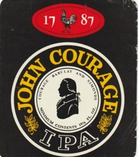 BEER BOTTLE LABEL - COURAGE BREWERY - IPA (F)